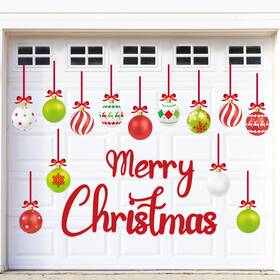 B0dk79z5qh 90shine 32pcs Christmas Garage Door Magnets - Merry Xmas Ball Holiday Refrigerator Decor