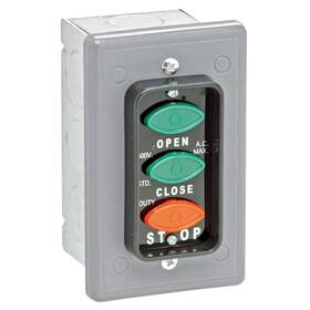 36r990 American Garage Door Supply Lce3 Control Station 3 Oval Buttons Nema 1