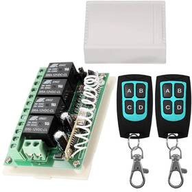 Aubric 751450699190 12v Relay Remote Switch Wireless Rf Control 4 Channel Mod