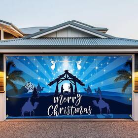 Beaute Elite B0dhkq7v6k 7 X 16 Ft Christmas Garage Door Cover 2025 Holiday Decorations For