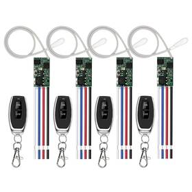 4transmitters Bkiyougo Miniswitch On/ff 4set 433mhz Universal Wireless Rf Remote Control And 4receiver