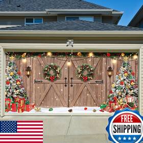Blissfultie B0fqb2nmll Garage Door Christmas Cover 716ft 2 Car