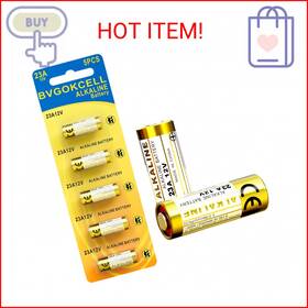 Bvgokcell 23a-5pcs-1 A23 23a 12 Volt Battery 5-pack Mn21/23 12v Alkaline Long L