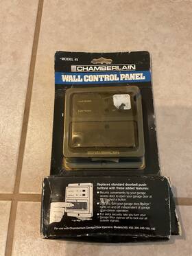 Chamberlain 012381004508 Vintage Nos Wall Button Garage Door Control Console Panel Model 45