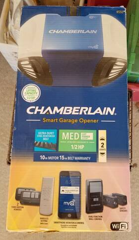 B550 Chamberlain 2550 New 1/2hp Smart Garage Door Opener Wifi Ultra Quiet Beltdrive