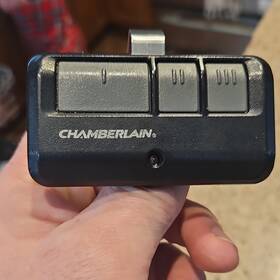 953evfc Chamberlain 3-button Garage Door Remote 953ev Black Gray Plastic Metal