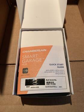 Myg-g0301-e Chamberlain Smart Garage. Open Box
