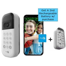 Vkp1-myq-bt-smw Chamberlain Myq Smart Wireless Garage Door Video Keypad Plus 2nd Rechargeable Battery And