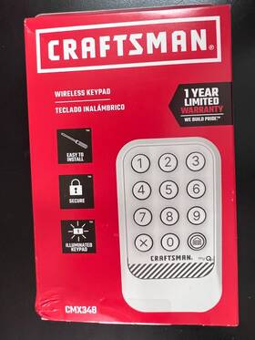 Cmx348 Craftsman 012381226641 Wireless Keypad Garage Door Opener 6641