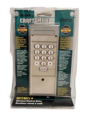 0918795 Craftsman Sears Remote Control Garage Door Opener With Security Nos Vtg