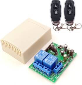 Dieserc 744110093643 Ac 110v 120v 220v 240v Wireless Remote Control Switch 433mhz Rf 10a 2ch