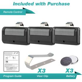 Ecs-25308 Ecs 3x For Liftmaster 81lm Garage Gate Door Opener Visor Remote Green Learn Button