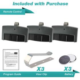 3-function Ecs Ecs-27807 3x For Craftsman 30498 Garage Door Opener Visor Clip Remote Control