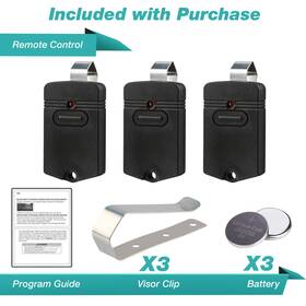 Ecs-50002 Ecs 3x For Gto Rb741 Gate Opener Mighty Mule Fm135 Entry Transmitter Remote Control
