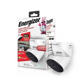 Edg1-1001-wht Energizer Smart 5 Ghz Garage Door Opener With 2k Quad Hd Security Camera