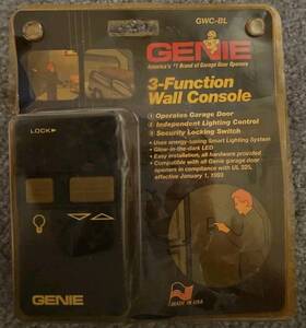 3-function Genie 050049007324 Gwc-bl Wall Console Garage Door Opener