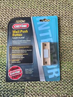 Genie 313057820867 Universal Non-lit Garage Door Opener Wall Push Button - New