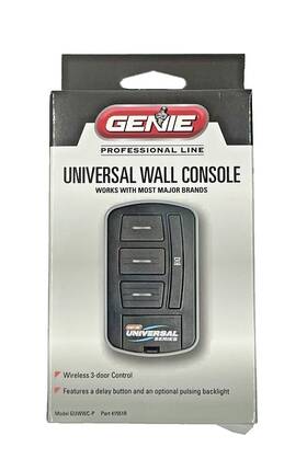 4155r Genie Universal Wireless 3-door Wall Console With Optional Delay-guwwc-p