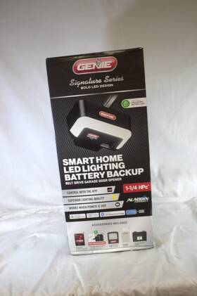 4254or Genie 1-1/4 Hp Smart Belt Garage Door Opener W Led Lighting And Battery