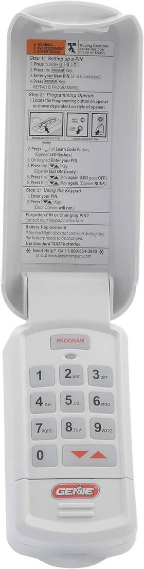 Genie 445026892827 Garage Door Opener Wireless Keyless Keypad - Safe And Secure Access Compat