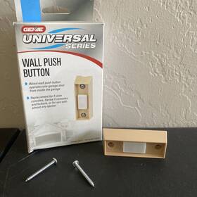 Genie 696567583195 Universal Non-lit Garage Door Opener Wall Push Button -operate The