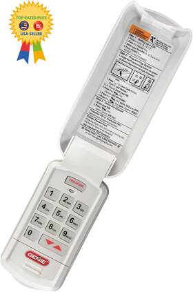 Genie 807320284932 Garage Door Opener Wireless Keyless Keypad - Safe And 1 Pack Off-white