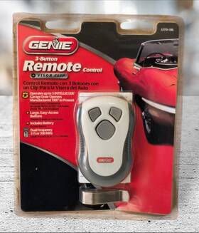 Gitd-3bl Genie New 2005 Garage Door Opener 3-button Remote Control With Visor Clip