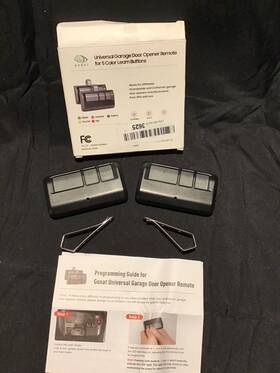 2aqxw-893max Gonat Black 5 Color Learn Button Garage Door Opener Remote - 2 Pack