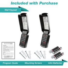 Gs-09252028 Gs 2 For Genie Garage Door Open Remote Wireless Keypad Gwkp Gwk-ic Gk-bx Black