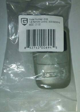 Guardian 852742006945 D1b Deluxe 1-button Remote Control 303/390mhz New Free Ship