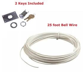 760cb Hardware 561324102810 Garage Door Opener Universal External Key Switch 59lm With 2 Keys 25ft Wire