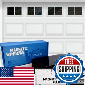 Hmmagnets B0byzlsjl1 Strong Glossy Magnetic Garage Door Windows - Fits 1 Car