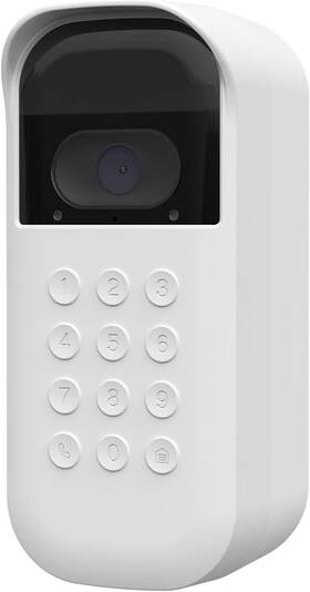 Hf0441 Holicfun Silicone Cover For Myq Smart Garage Door Video Left-angle White