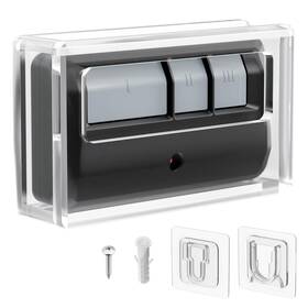 Homakover 604348771662 Acrylic Garage Door Opener Holder Wall Mount Clear Case For Transparent