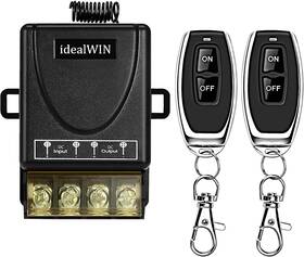 Idealwin 445037660644 Wireless Remote Switch With 328 Ft Long Range Dc 12v/24v/48v/72v Current Rating