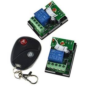 Jiuwu 701385475130 12v 10a Channel Relay Rf Wireless Remote Control 2 Receivers Momentary Switch