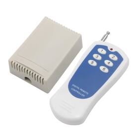 Jiuwu 701385476144 Dc 12v 1000m 6-channel Wireless Remote Control Switch White Blue Transmitter