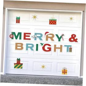Kar50100-003 Karisma Decor Merry And Bright Christmas Decoration Garage Door Reusable