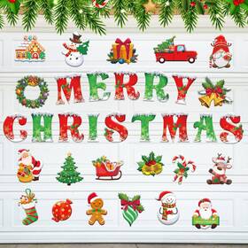 B0cg6c37sm Landhoow 34 Pcs Christmas Garage Door Magnets Decorations Merry Santa