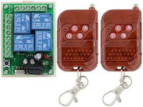 Lejin-02 Lejin 744110101591 Dc 12v 4 Channel Relay 10a Rf Wireless Remote Control Switch System Receiver Tra