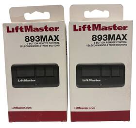 Liftmaster 001234534422 Lot Of 2- 893lm 3 Button Garage Door Opener Remote Control