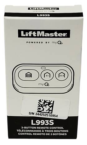 L993s Liftmaster 012381226504 New Security 3.0 Garage Door Opener 3 Button Visor Remote