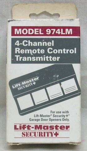 Liftmaster 012381974979 Nib Lift-master Model 974lm 4-channel Remote Control Transmitter With Battery