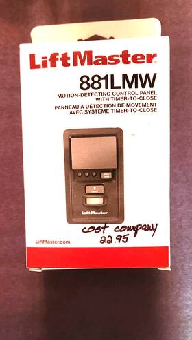 Liftmaster 301152773959 New 881lm Wi-fi Motion-detecting Control Panel With Timer-to-close