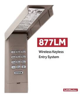 877lmmc Liftmaster 877lm W Latest Firmware - Wireless Keyless Entry Only For