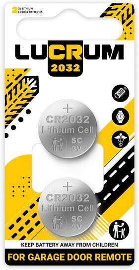 380ut Lucrum 744759178442 2-pack Garage Door Remote Battery For Liftmaster 375ut 2-button 8