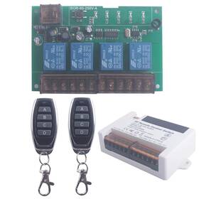 Mangood 768531806811 110v 220v 4 Channels Wireless Relay Remote Control Switch Rf 433mhz Ac 90v-25