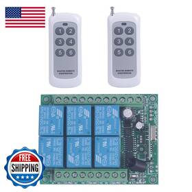 Mangood B08nftt4h8 433mhz 12v Dc 6 Channel Wireless Remote Control Relay Switch
