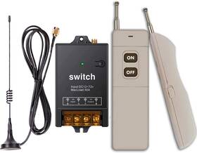 Meskliu 313038315313 12v Wireless Remote Switch Dc12v/24v/48v/72v/40a Relay With 4900ft Long Range Wi