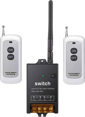 Meskliu 689828315871 Wireless Light Switch And Receiver Kit Remote Relay With 984ft Long For